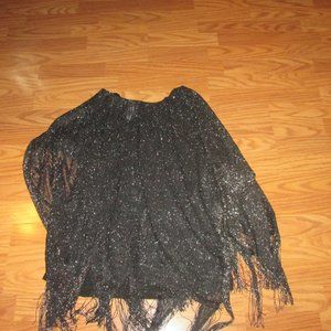 Gold glittery shawl type top sz 1x